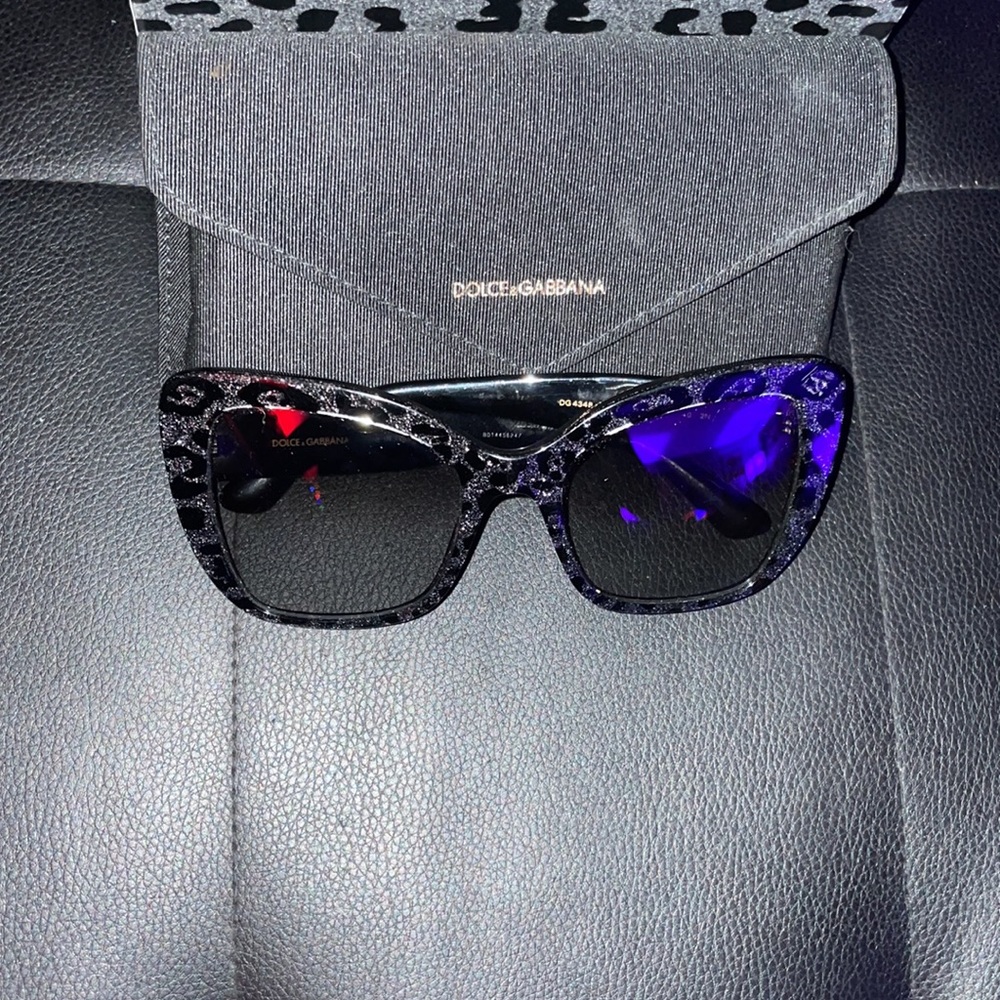 Dolce & Gabbana Snow Leopard Sunglasses Glitter Like Newin Box - Picture 7 of 7